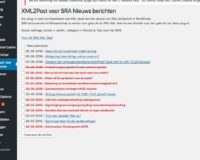 sra nieuws api wordpress berichten import plug-in