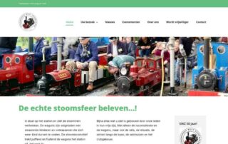 Stoomgroepwest website Desktop weergave